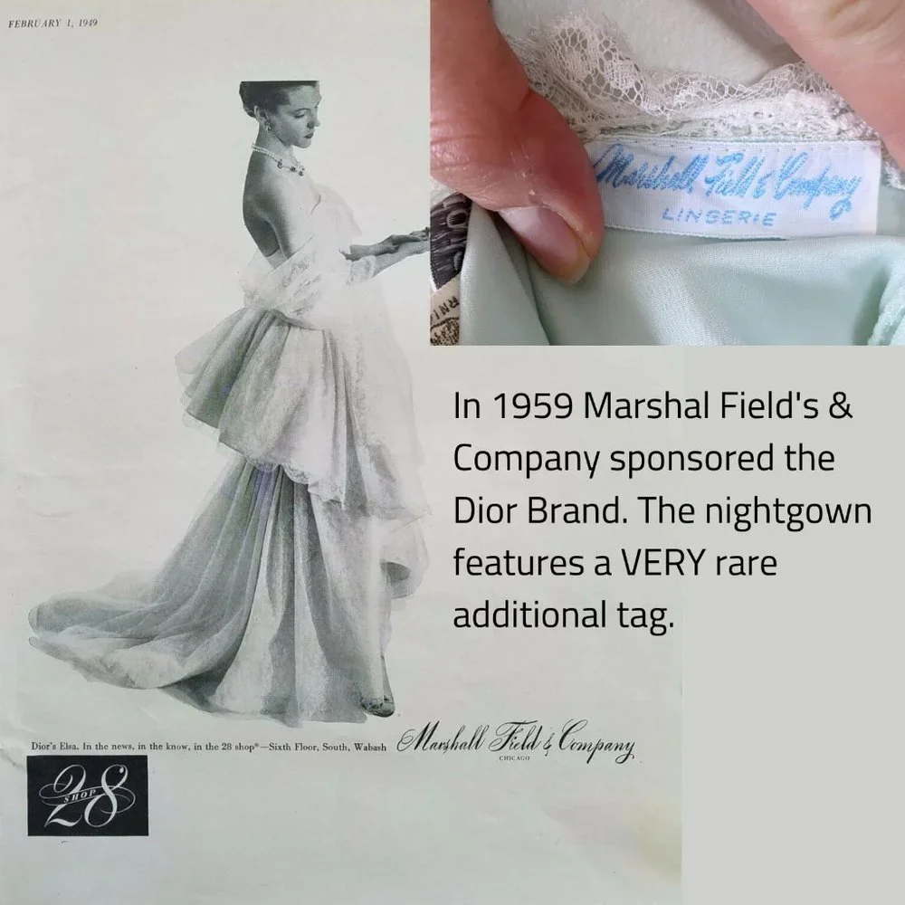 VINTAGE DIOR RARE 1960's Sleep Set Small/Petite - Picture 10 of 15